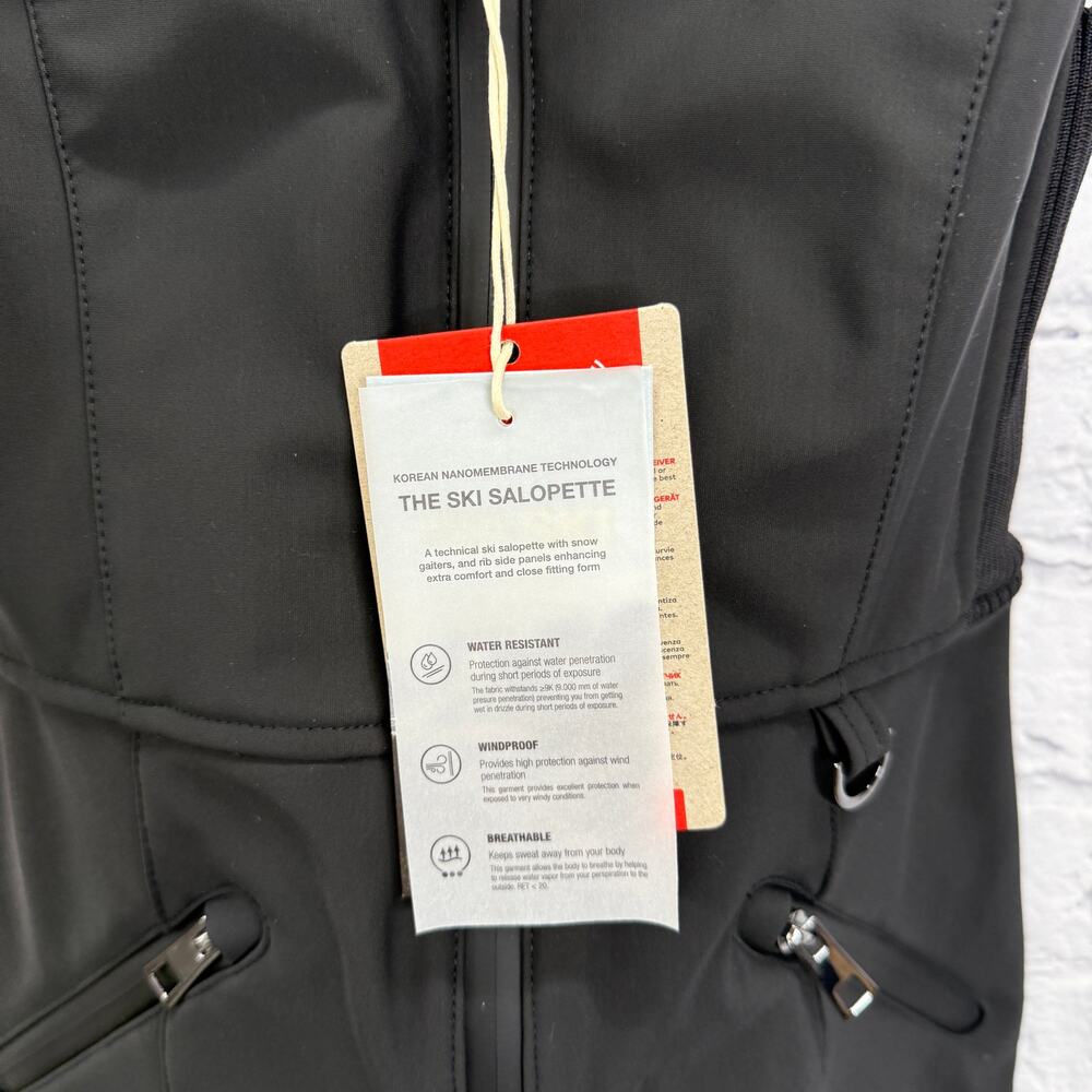 ZARA WATER RESISTANT WINDPROOF RECCO TECHNOLOGY SKI BIB OVERALLS Slim Sz XS NEW - Picture 6 of 12